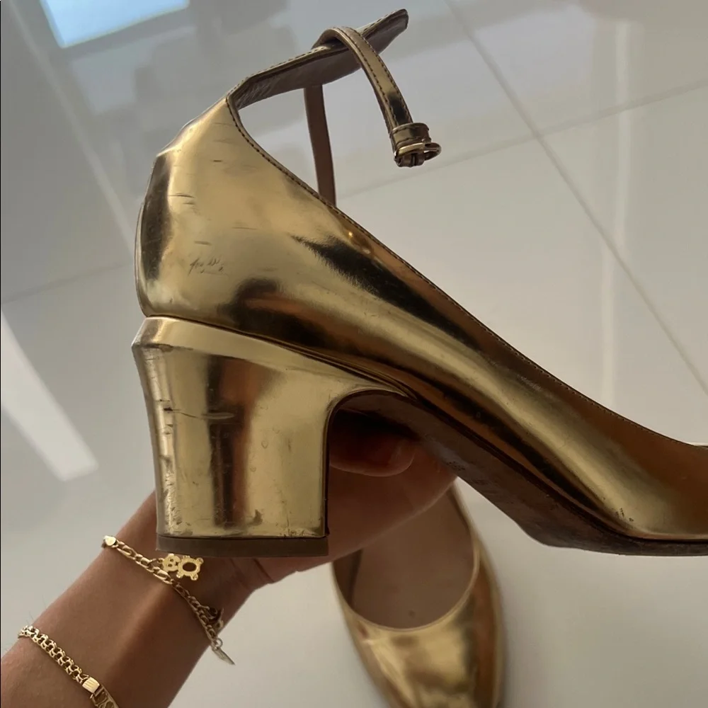 Valentino Gold Heeled Women's Shoes - Picture 8 of 10